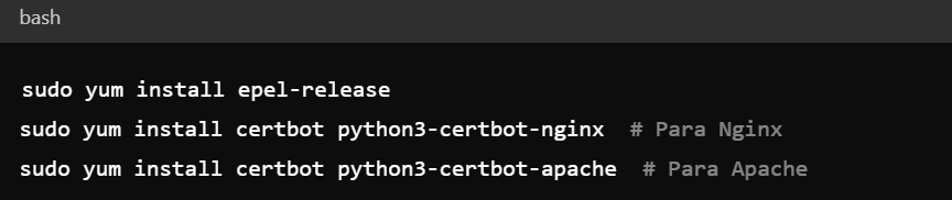 instalacion de certbot en centos